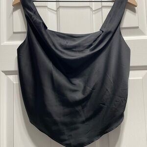 Abercrombie & Fitch Black Cowl Neck Bandana-style Sleeveless Tank Top